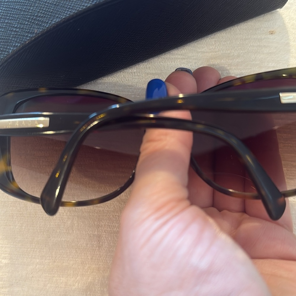 Prada SPR 08O Tortoise Brown Gradient Sunglasses w/ Case New Lenses - Picture 9 of 12